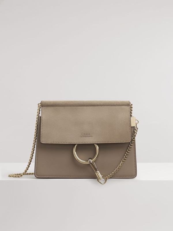 Mini Bolsos Mujer Chloé Faye Gris Cowhide FRSG57392